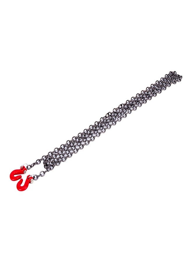 G.T.R RC Mini Metal Trailer Chain with Tow Hook Decoration Accessories Compatible with Axial SCX10 HSP 94180 RC4WD D90 Trraxxas TRX4 CC01 1/10 RC Crawler (Grey) - Image 2